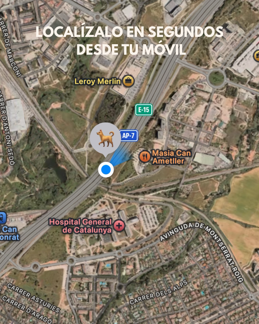 Pet Tracker GPS + Funda Rosa