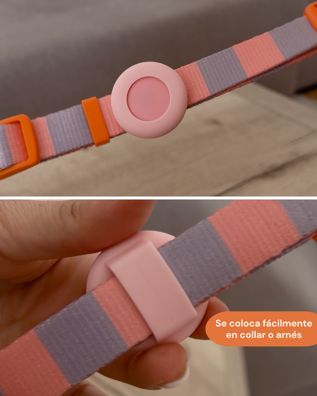 Pet Tracker GPS + Funda Rosa